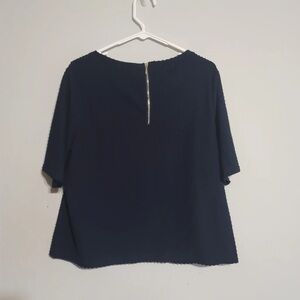 Elegant Navy Blue Women's Top
